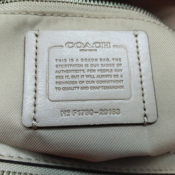 Coach Edie Gray Pebbled Leather Suede 3 Compartments Shoulder Bag - Picture 12 of 16